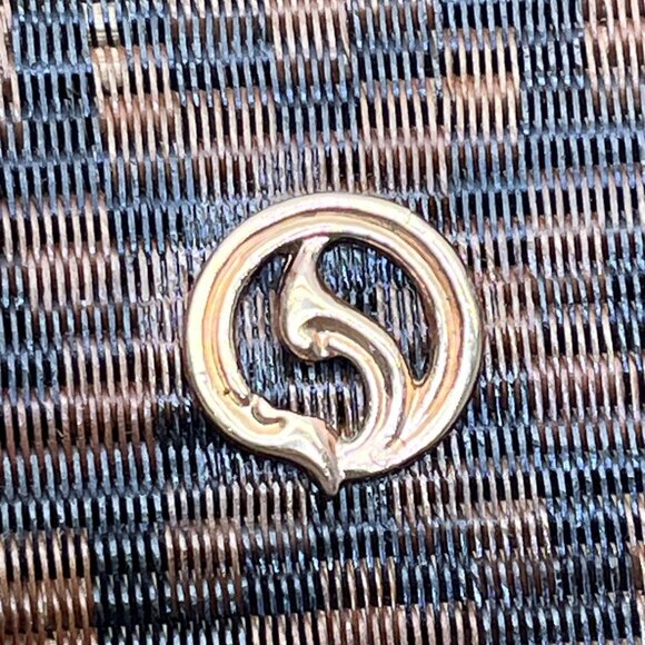 Handcrafted Women’s Black & Brown Chain Strap Woven Pattern Hardcase Clutch Bag - Picture 5 of 10